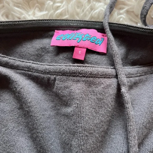 Edikted Jane Tie Front Knit Top - Picture 9 of 9